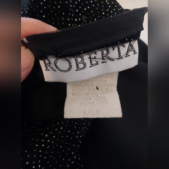 Vintage Roberta High Mock Neck Backless Sparkle Tulle Skirt Dress, Size 9/10 - Picture 11 of 11